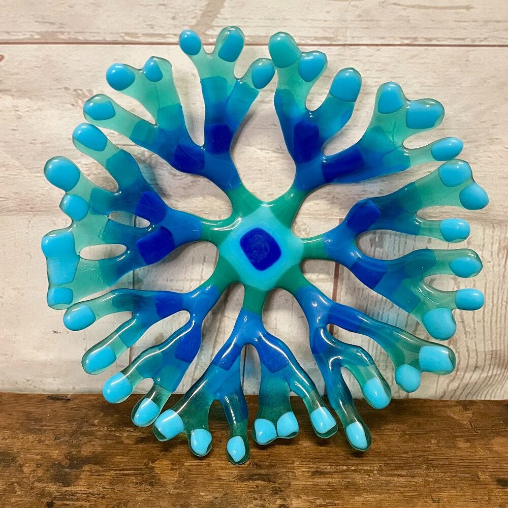 Fused Glass Coral Bowl